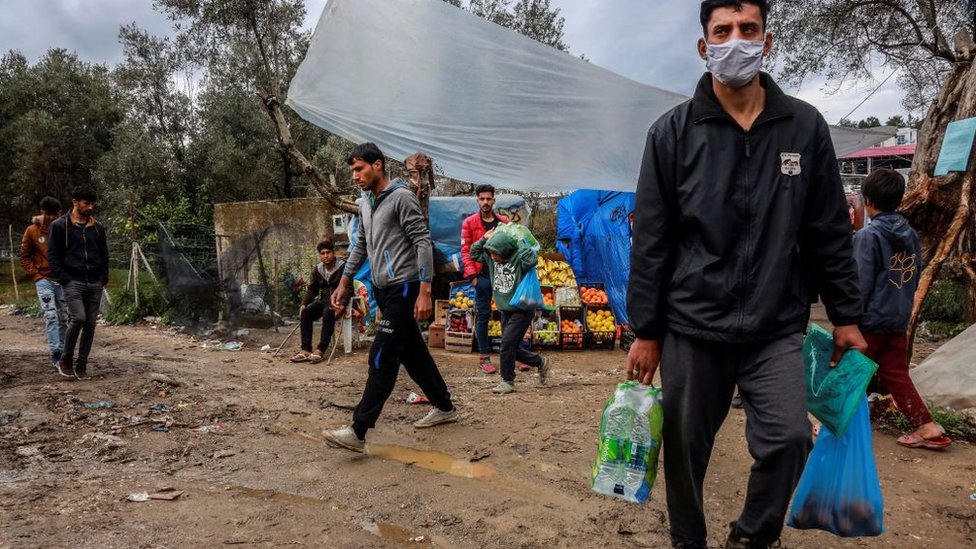 Los campos de refugiados representan una "bomba de tiempo sanitaria". Campo de refugiados cerca de Atenas.