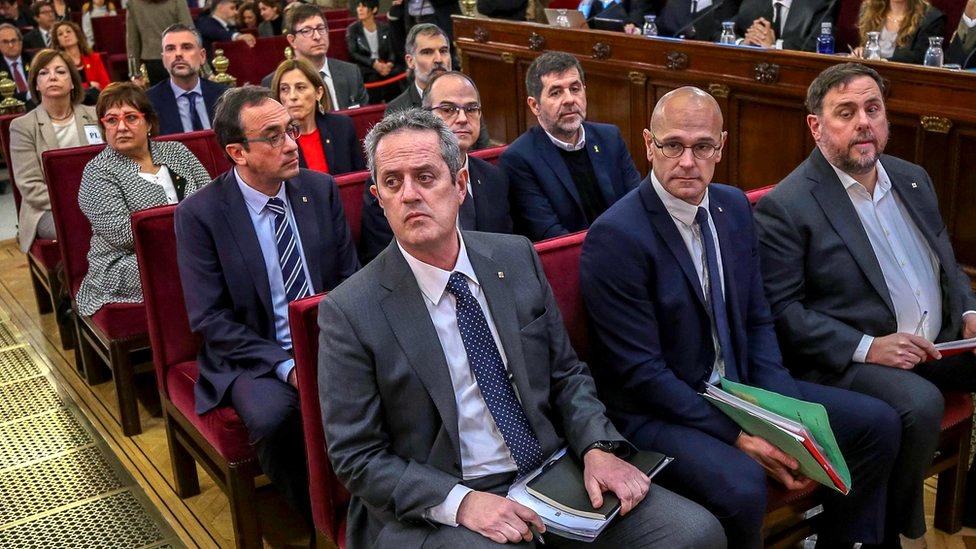 The 12 former Catalan separatist leaders at trial in Madrid