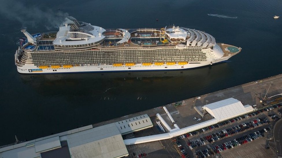 Harmony Of The Seas World S Largest Cruise Ship In Southampton Bbc News