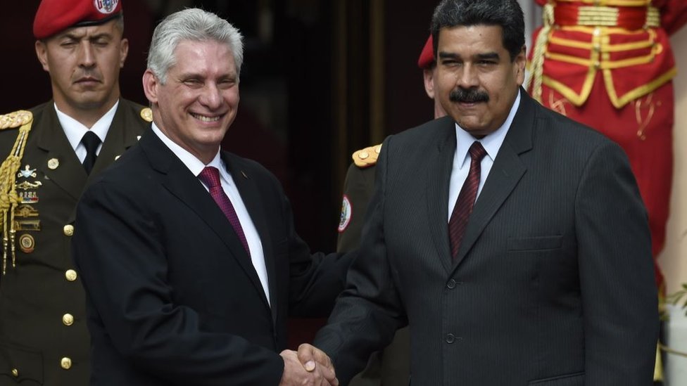 Miguel Díaz-Canel y Nicolás Maduro. NO USAR / BBC