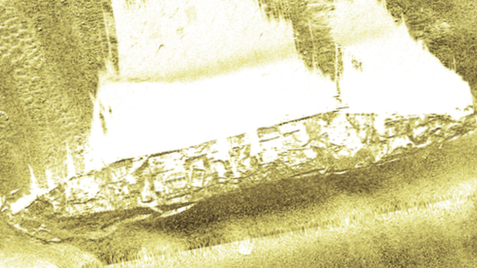 Трехмерное сканирование сонара HMHS Anglia