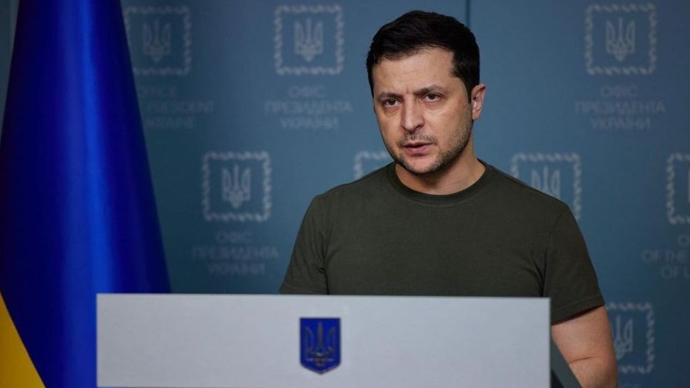 O presidente da Ucrânia, Volodymyr Zelensky