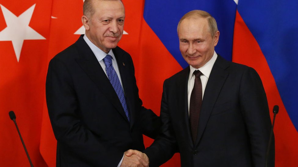 Recep Tayyip Erdogan y Vladimir Putin.