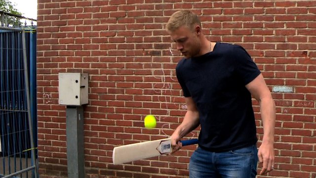 The Ashes: Freddy Flintoff & Matthew Hoggard try the Edge of Glory