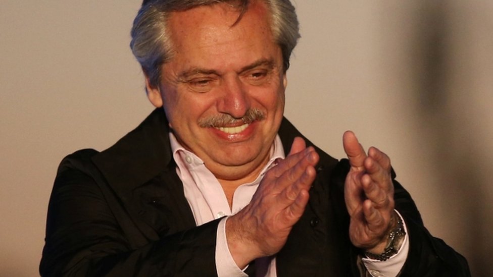 Альберто Фернандес на предвыборном митинге - 17 октября