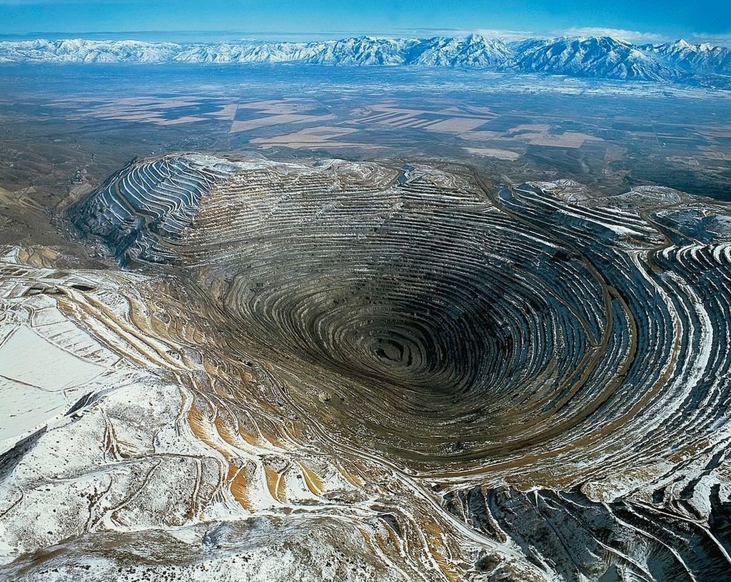 Mina del cañón de Bingham, también conocida como la mina de cobre Kennecott, Utah, Estados Unidos.