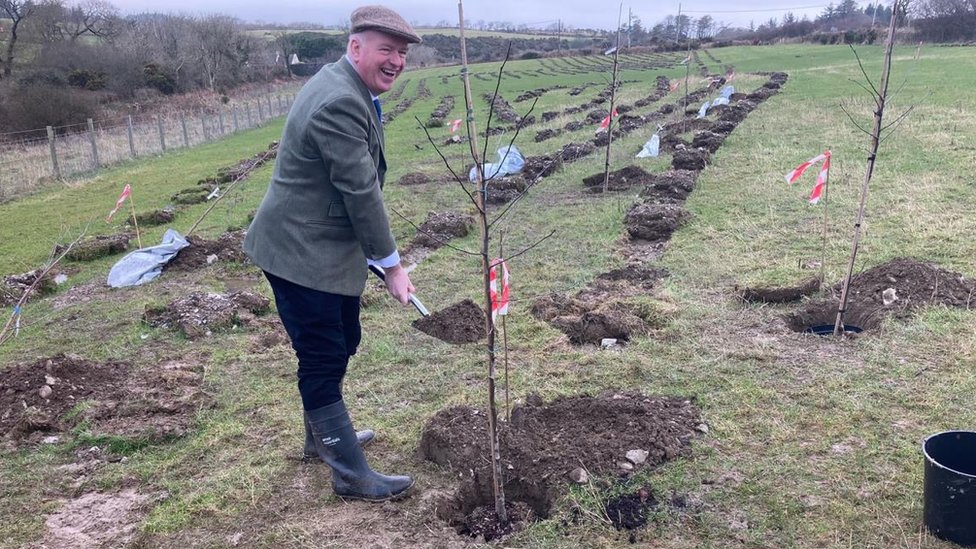 Man Planting Tree Thousands Of Trees Planted At Samlesbury Enterprise