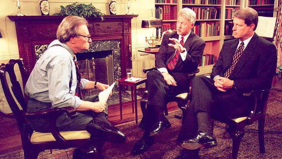 Larry King with Clinton