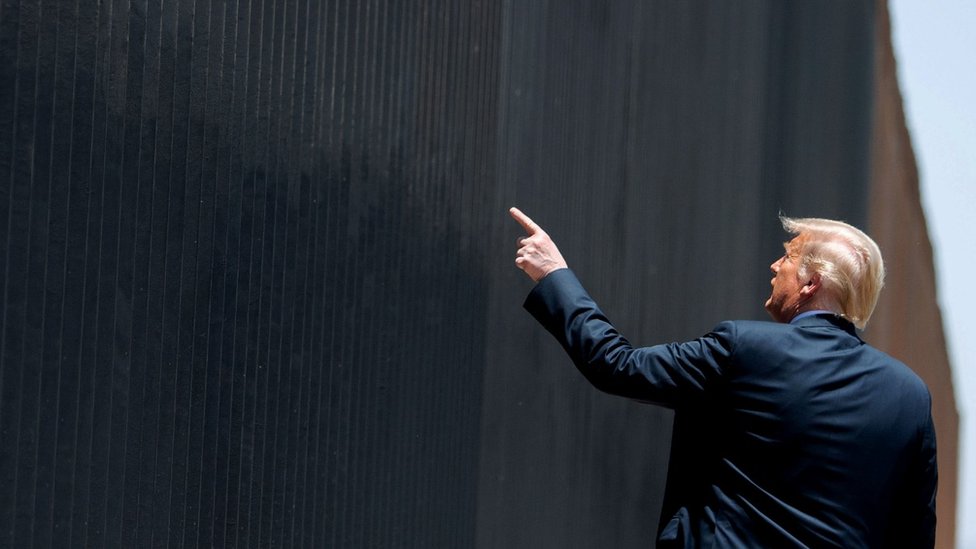 President Trump visiting the wall