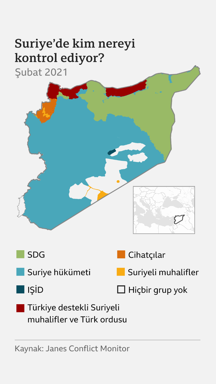 Suriye kontrol haritası