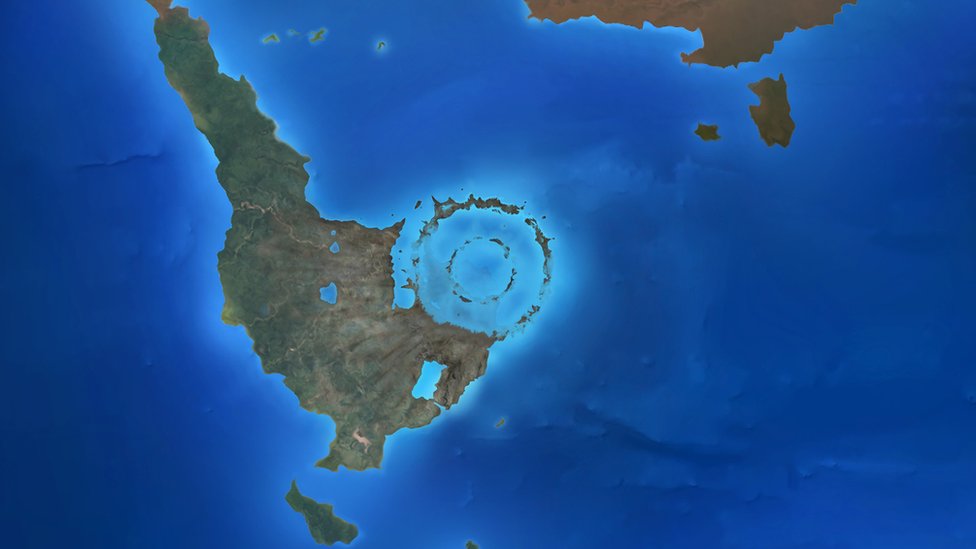 Ilustração mostra impacto de colisão no oceano
