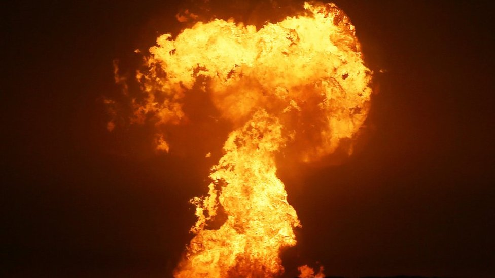 Azerbaijan mud volcano triggers huge blast in Caspian oil and gas