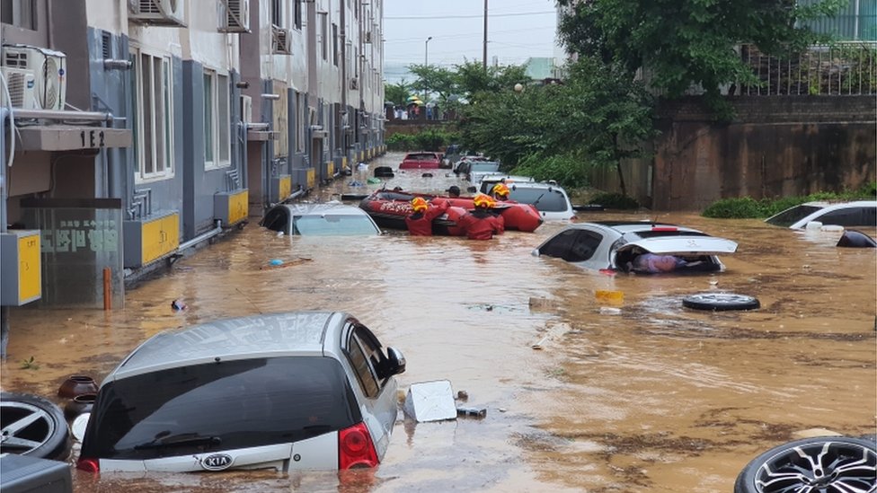 Наводнение в Тэджоне, Южная Корея, 30 июля 2020 г.