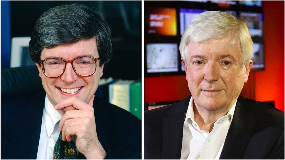 Lord Tony Hall in 1996 and 2020