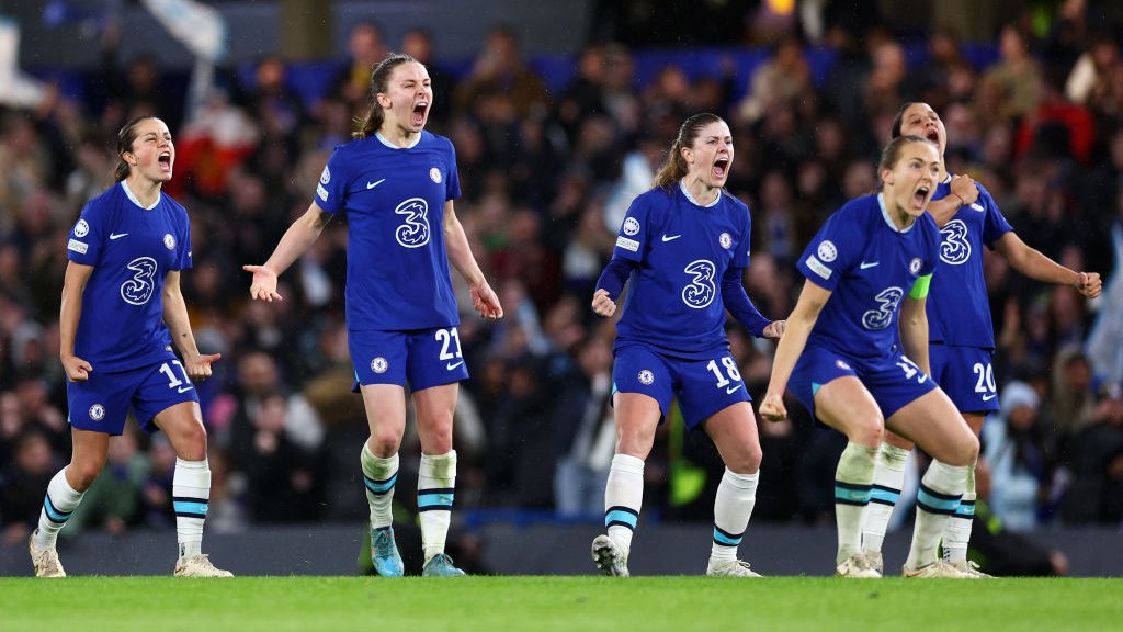 Women's Champions League: Chelsea beat holders Lyon in dramatic penalty shootout to reach ...