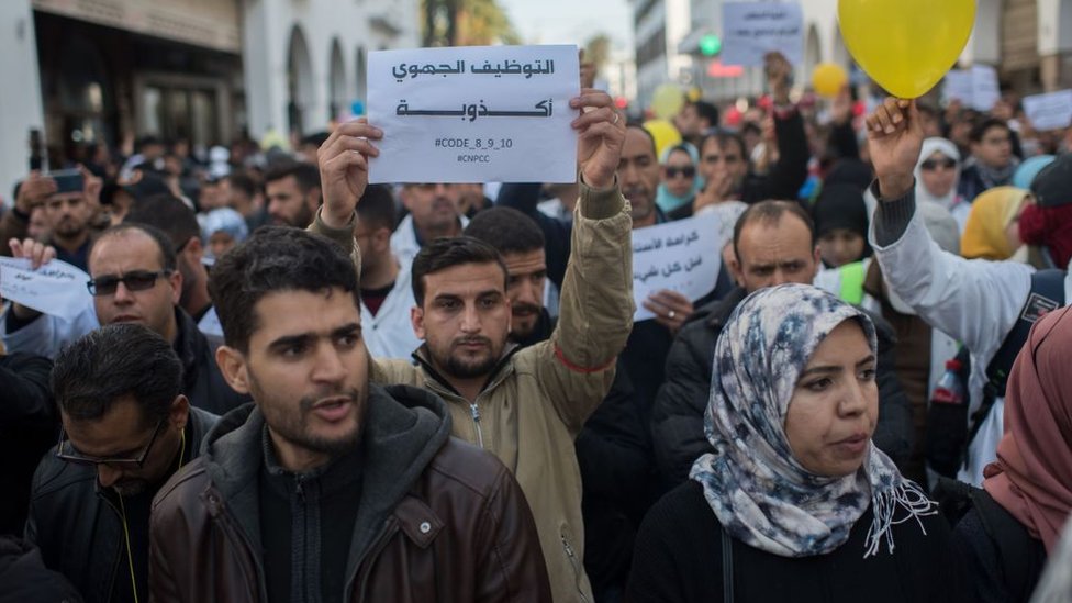 Fas'ta kadroya alınmak yerine sözleşmeli çalıştırılan öğretmenler 2019'da protestolar düzenlemişti