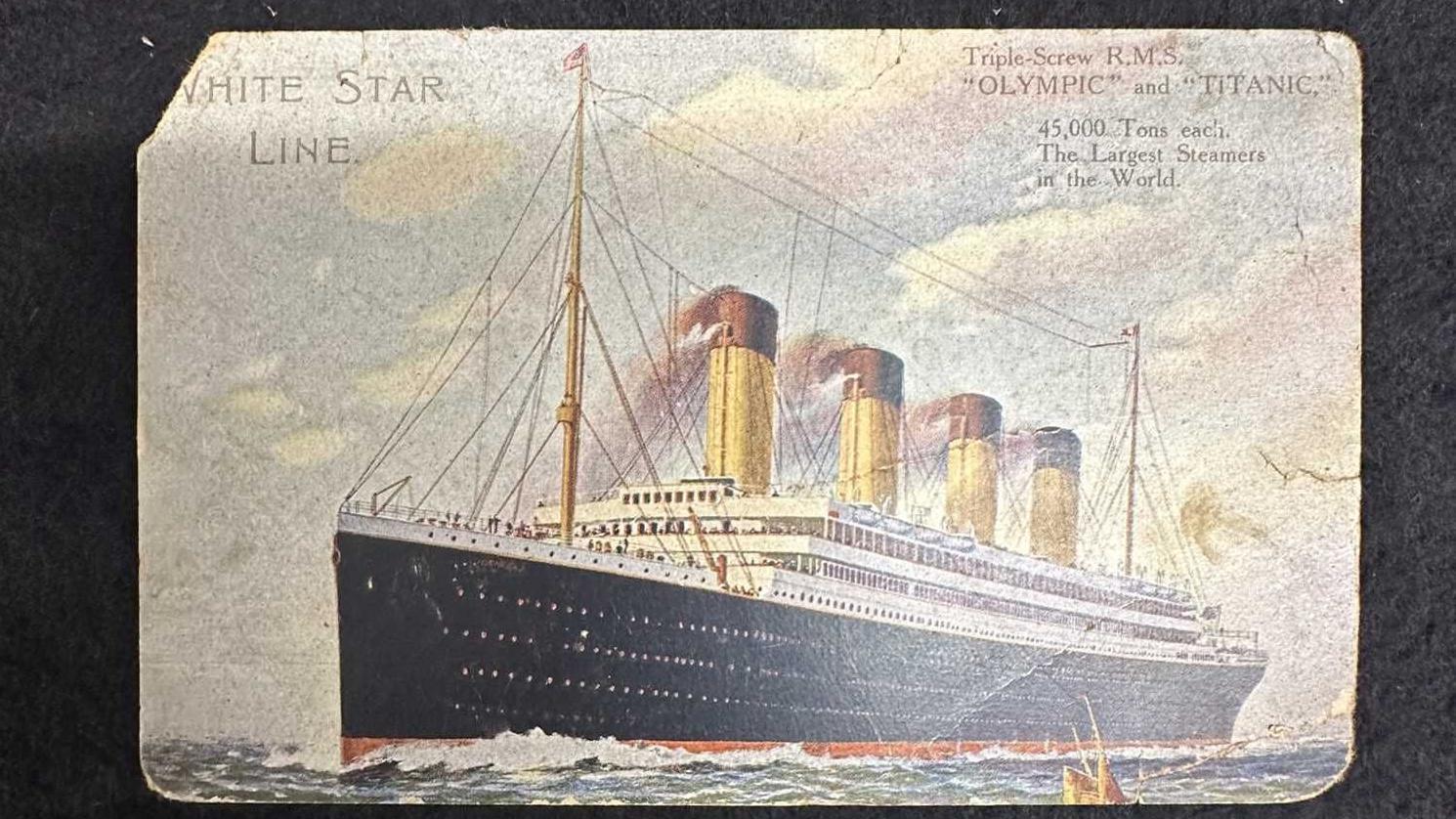 Titanic passenger's postcard to Norwich fetches £20,000