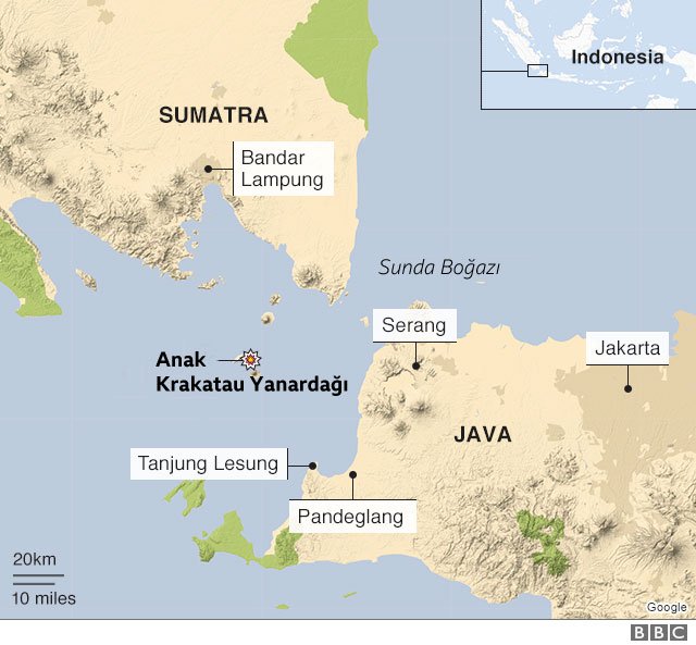 Sumatra Yanardağ haritası