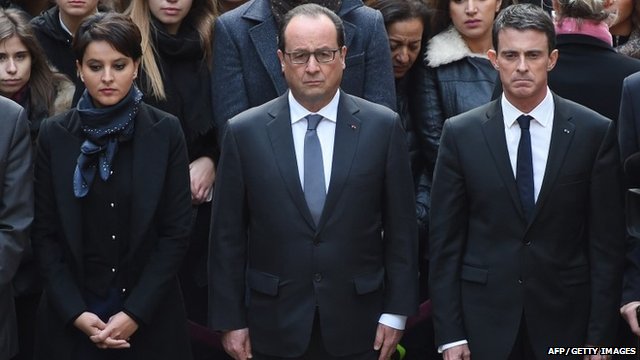 Minute silence observed in Paris