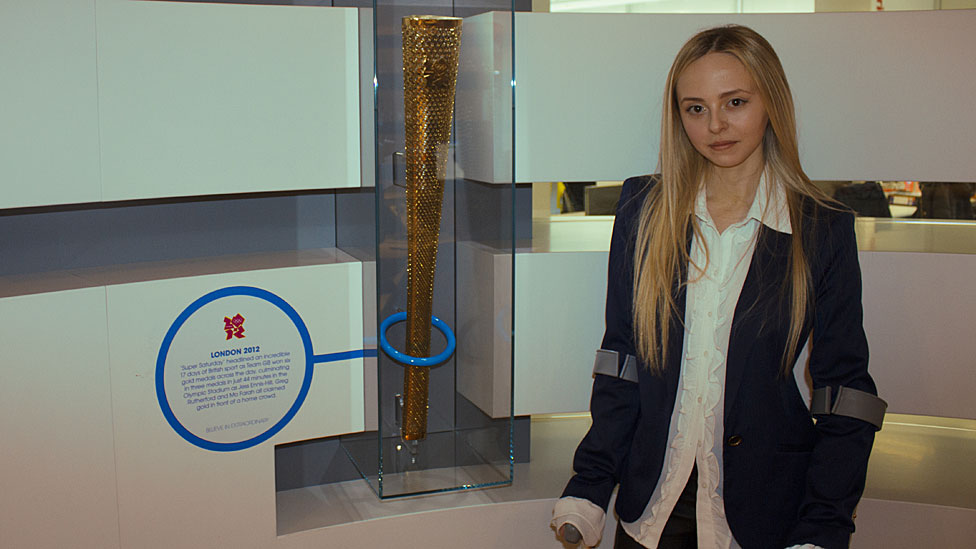 Ashleigh Harley and the Olympic torch
