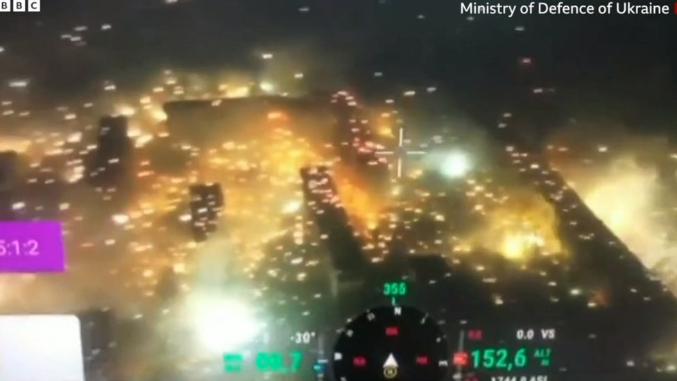 لقطات مصورة بطائرة دون طيار، أظهرت حرائق في باخموت