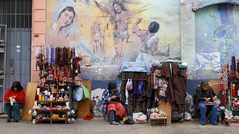 Vendedoras informales en las calles de Lima, 26 de julio de 2017