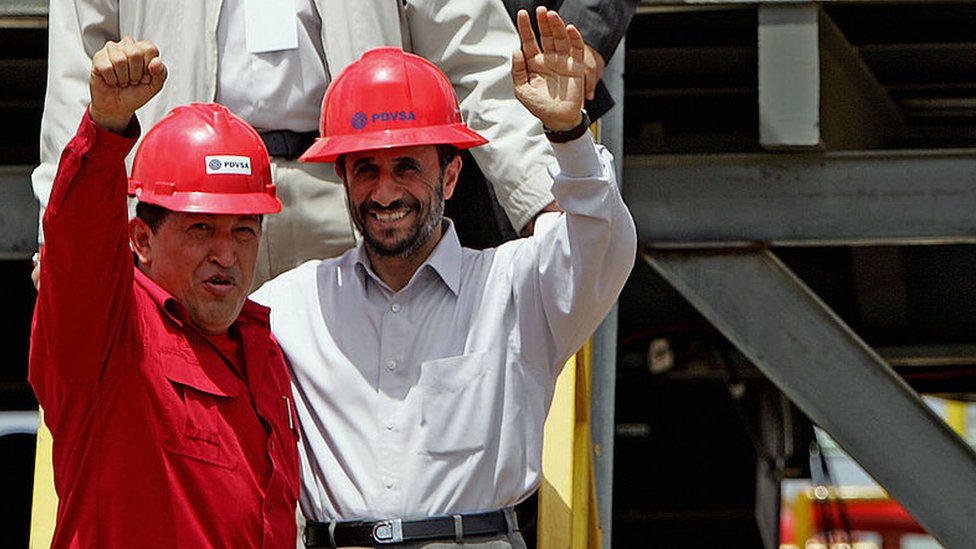 Hugo Chavez and Mahmoud Ahmadinejad.