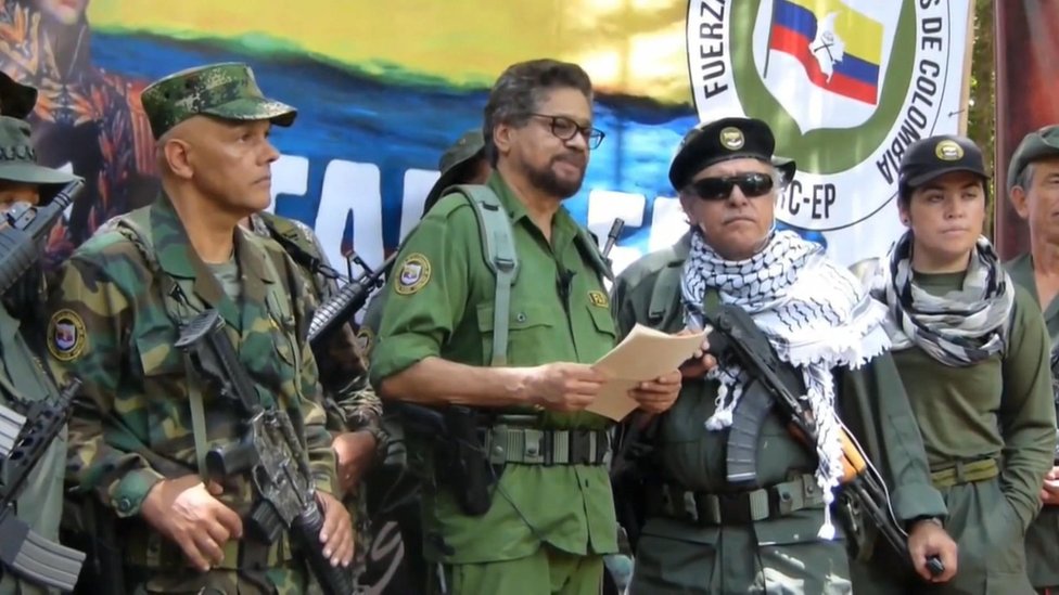 Captura de pantalla del video en el que Iván Márquez anuncia que retoma las armas.