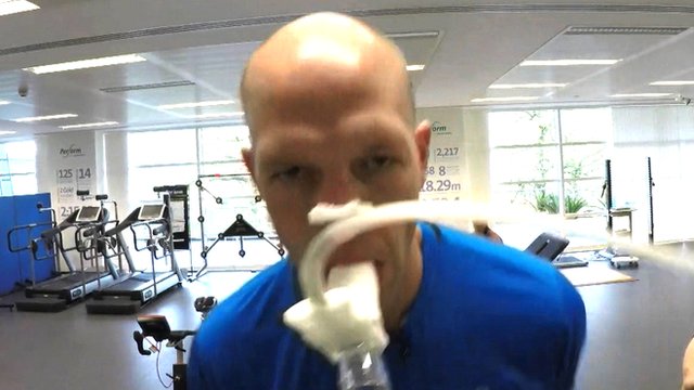 Alex South goes through a medical at St George's Park
