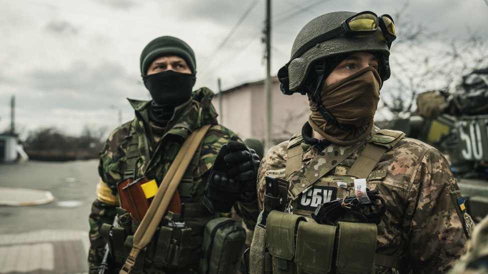 Ukrainskie soldatы v načale vtorženiя