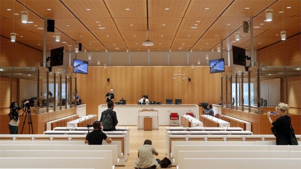 Courtroom where the trial against the alleged accomplices in the Charlie Hebdo attack will take place in Paris