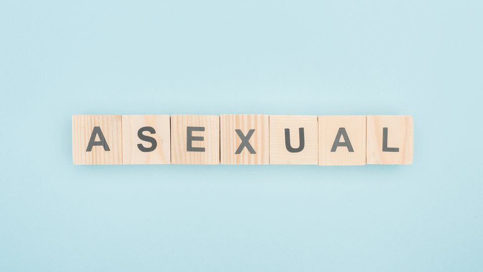 Letrero que dice "asexual"