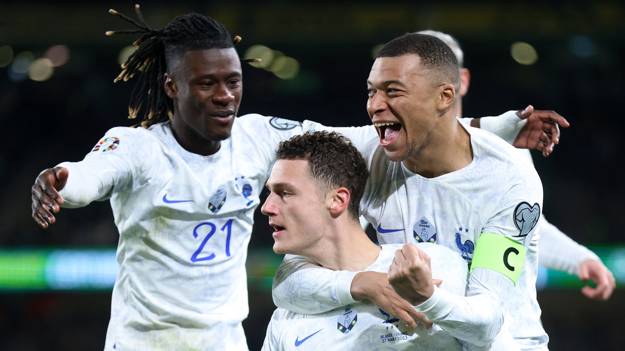 Euro 2024 qualifiers: Republic of Ireland 0-1 France - Pavard goal gives French win in Dub...