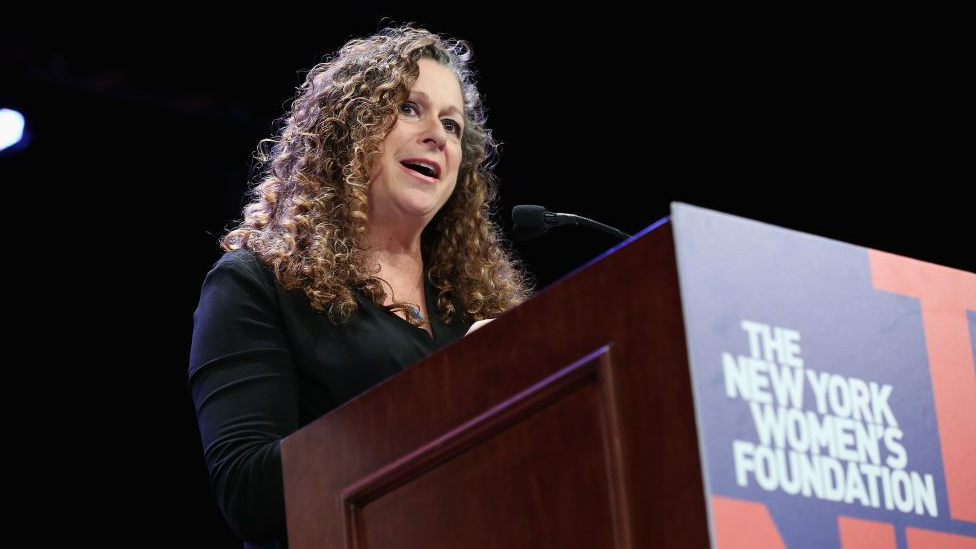 Abigail Disney at a speaking engagement