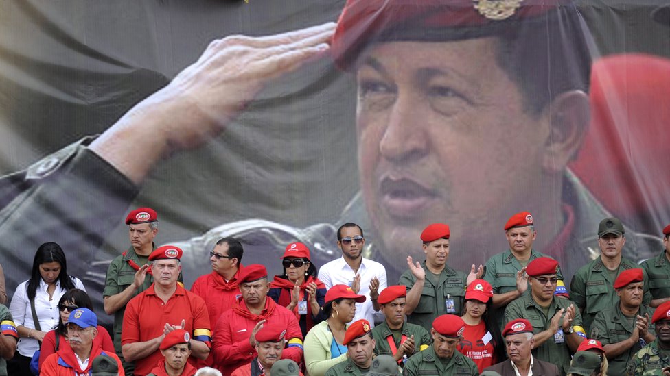 Una imagen de Hugo Chávez