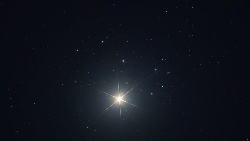 Venus crosses the Pleiades, as observed from Beijing, China, April 2020.