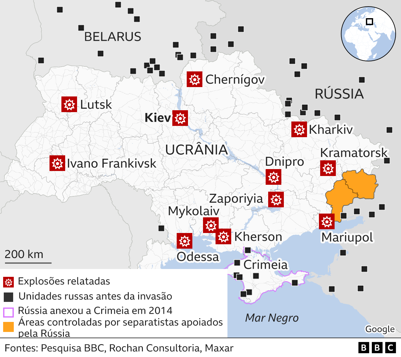 Nova Geografia on X: Mapa - Áreas em disputa no Leste da Ucrânia.    / X