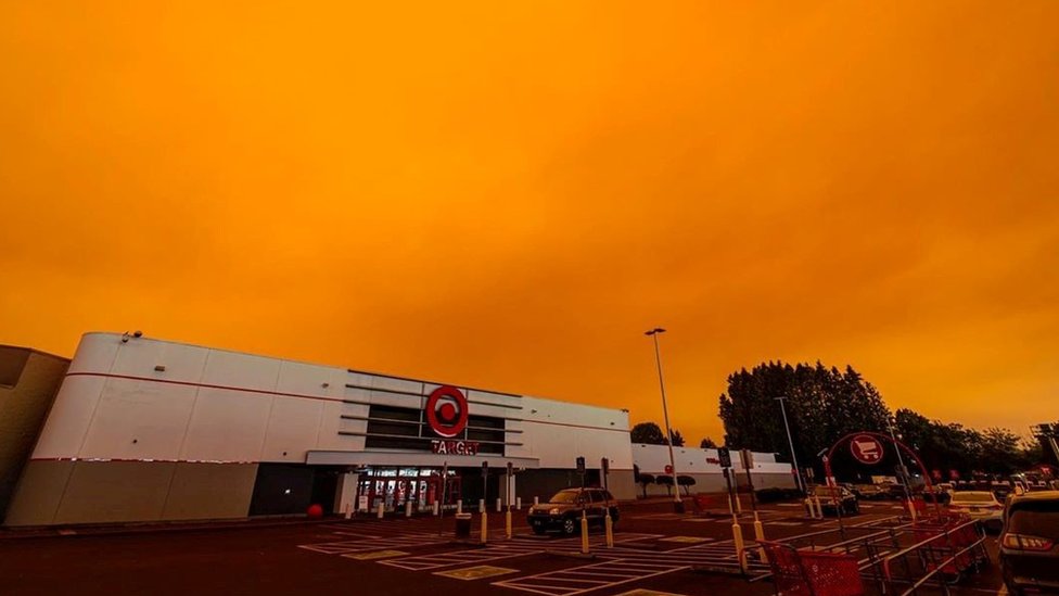 Así se ve el cielo estos días en Salem City, Oregón. La foto es del 8 de septiembre.