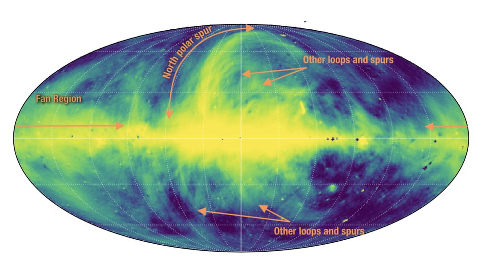 Así se ve nuestra galaxia en ondas de radio.