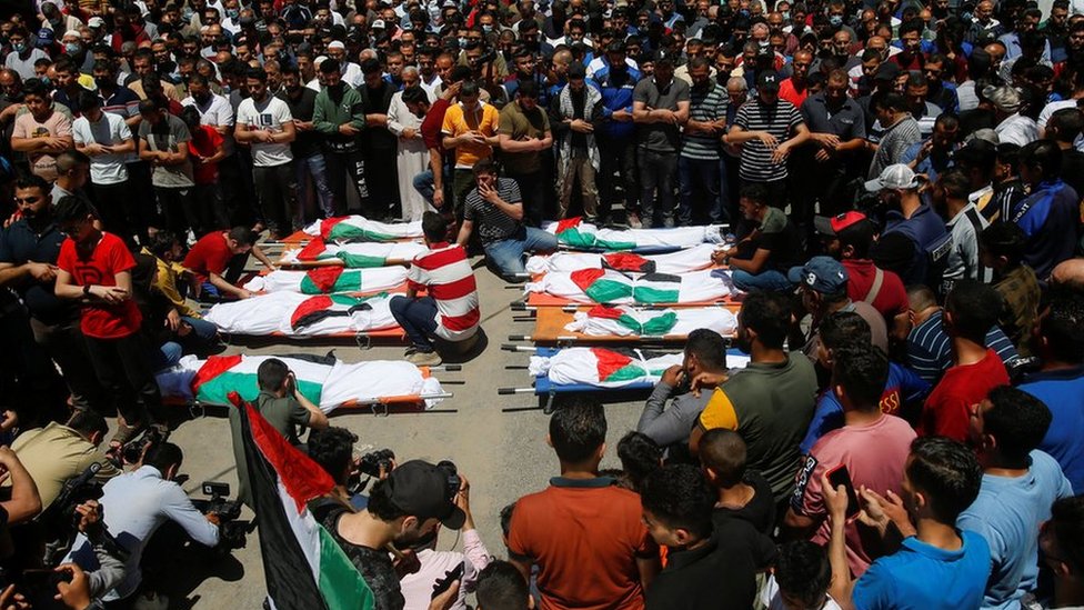 Funerals in Gaza, 15 May
