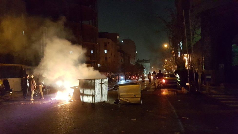صورة أرشيفية لاحتجاجات في إيران