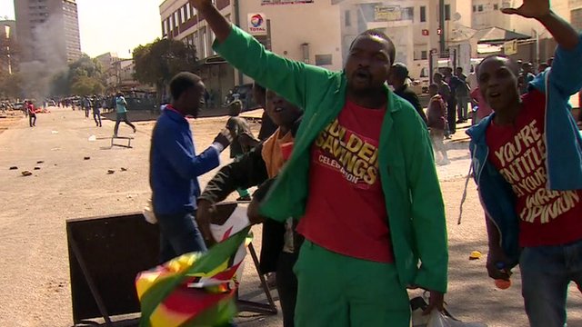 Violence Erupts In Zimbabwe After Anti-Mugabe Protest - BBC News