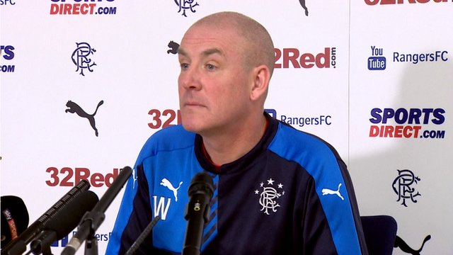Rangers manager Mark Warburton at press conference