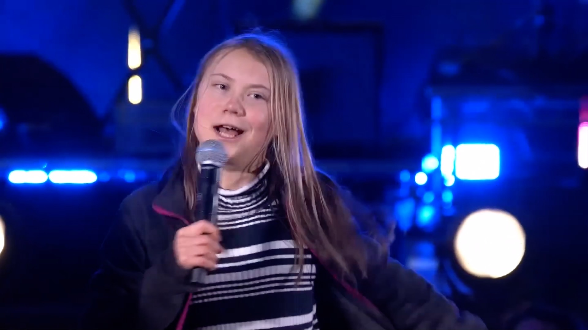 Greta Thunberg sings Rick Astley hit at climate concert