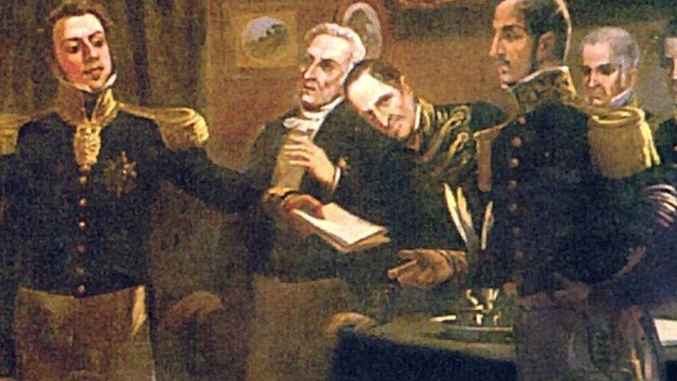 Abdicação de D. Pedro I em pintura de Aurélio de Figueiredo