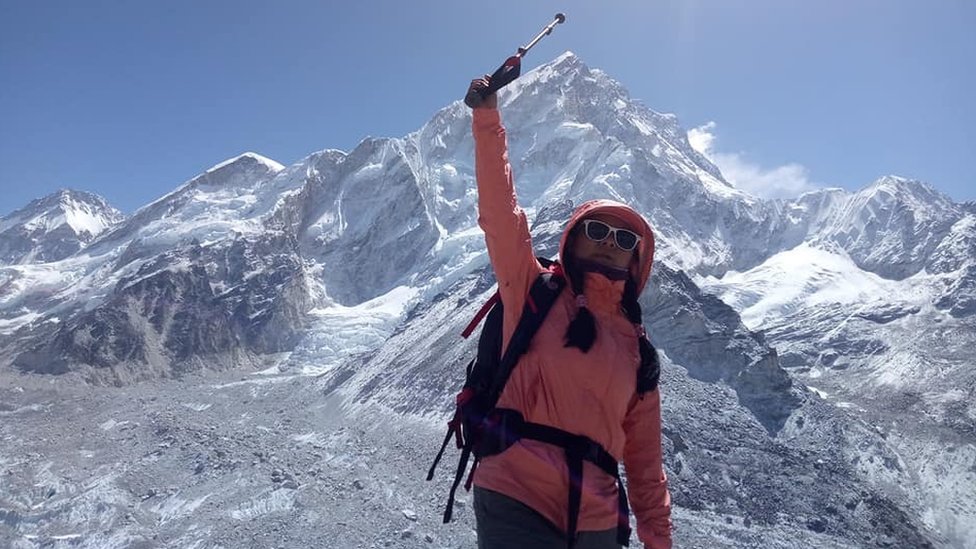Шармила Сянтан в базовом лагере Эвереста