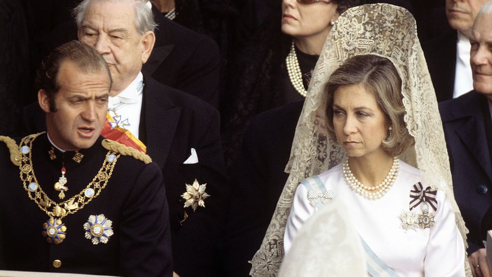Los reyes Juan Carlos y Sofía, en El Vaticano, en 1978, en el funeral de Pablo VI.