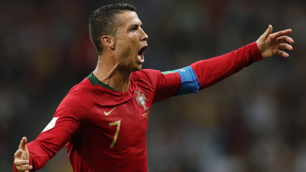 Cristiano celebra uno de sus goles.