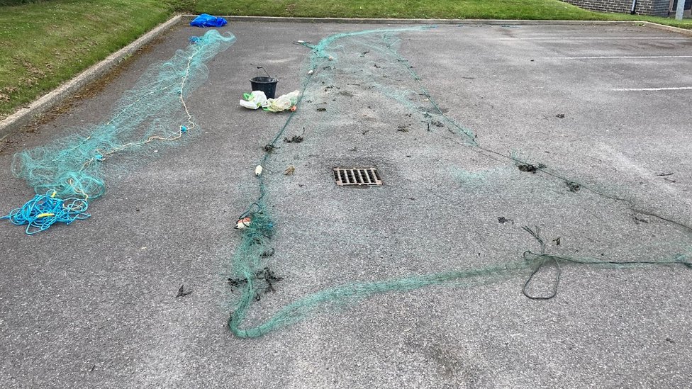 Illegal fishing nets uncovered in River Wear BBC News