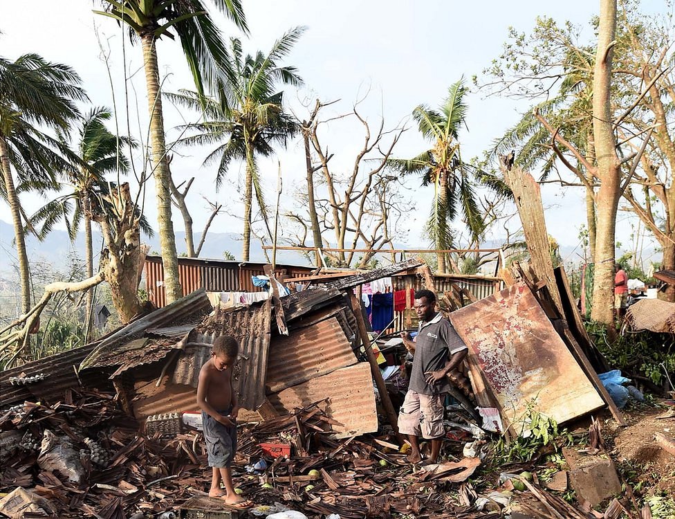 Последствия циклона Пэм, Порт-Вила, Вануату, 16 марта 2015 г.